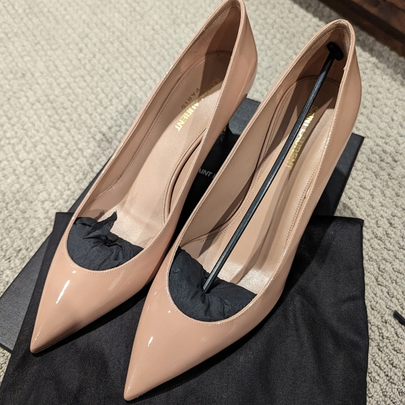 Saint Laurent Vernice Chiffon Nude Size 40 - Picture 4 of 8